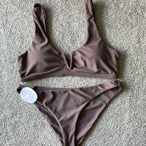 2 pc swim suit/ Mauve color